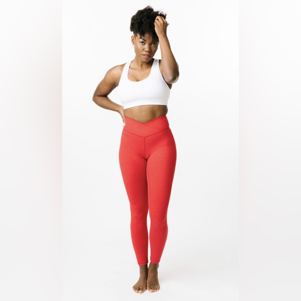 Zyia Red Leapord Scrunchy What light n tight hi-Rise size 12 - Picture 2 of 11